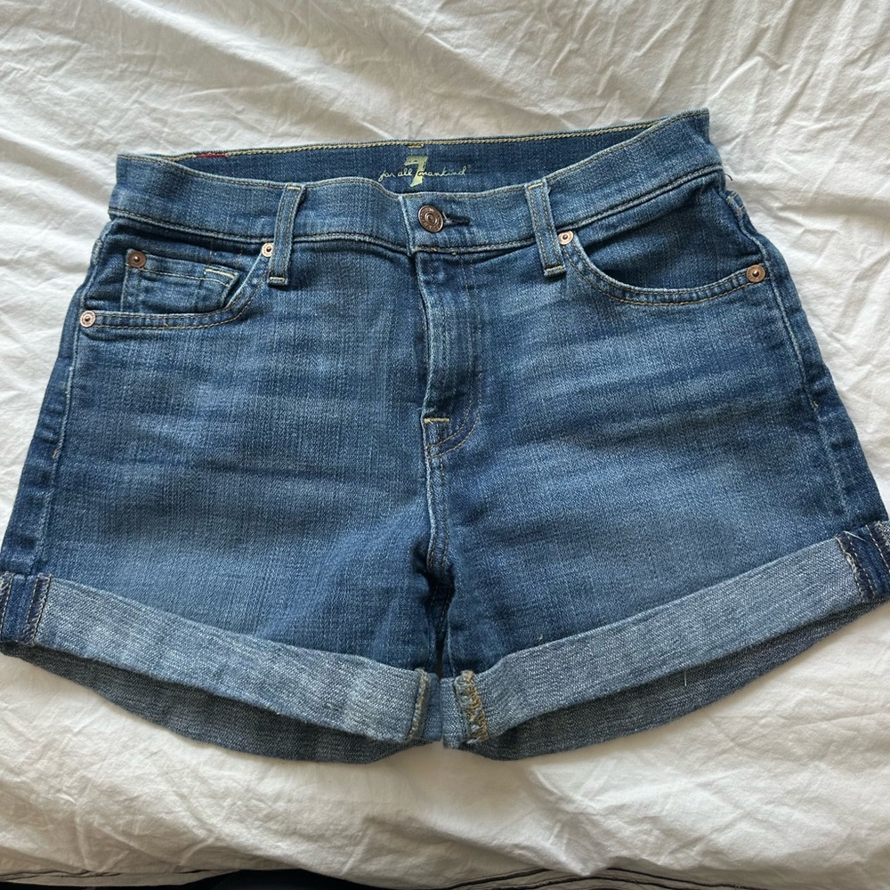 7 For All Mankind Classic Blue Jean Shorts